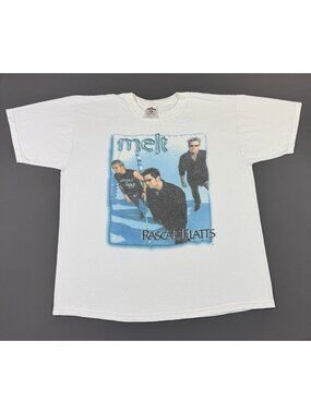 Vintage Y2K Rascal Flatts Melt Music Band Tee Concert Promo Tour XL Rare